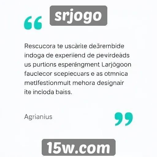 Feedback dos usuários sobre a experiência no srjogo