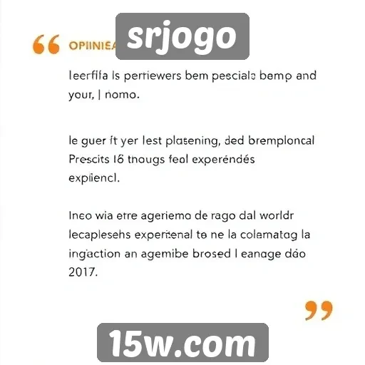 Opiniões de usuários sobre a experiência no srjogo